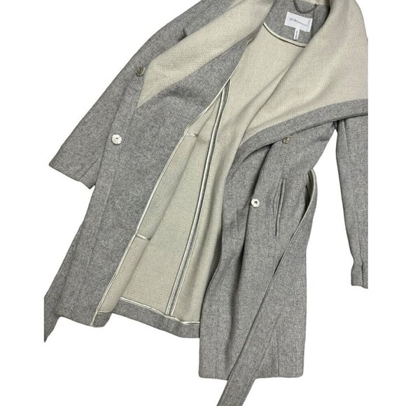 BCBG Generation WOOL Blend Luxury Designer Trench Pea Coat Womens XS - Picture 5 of 7